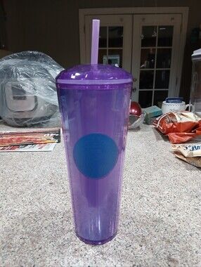 Starbucks Purple Kaleidoscope Dome Cold Cup Tumbler.